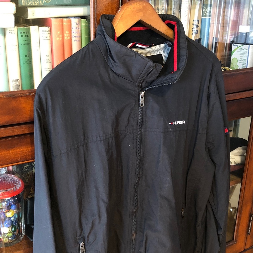 Tommy Hilfiger Men’s Black Lightweight Zip-Up Jacket